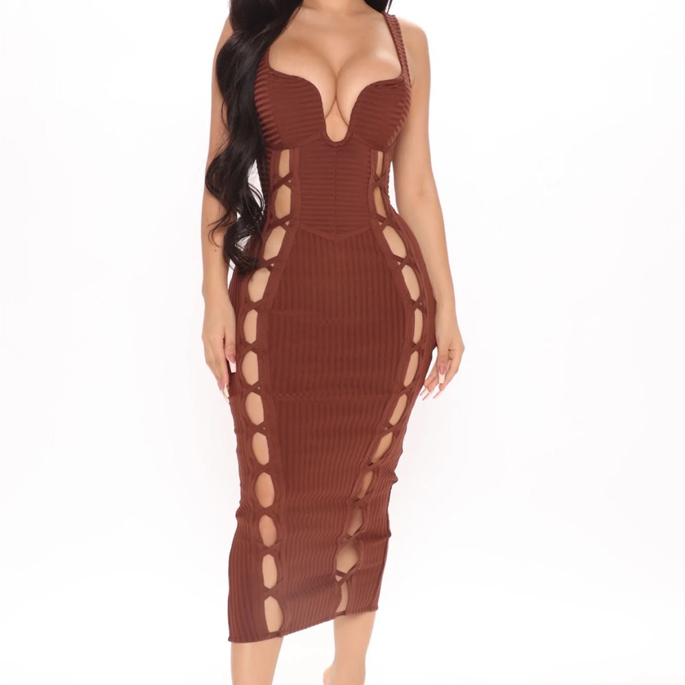 Midi dress brown